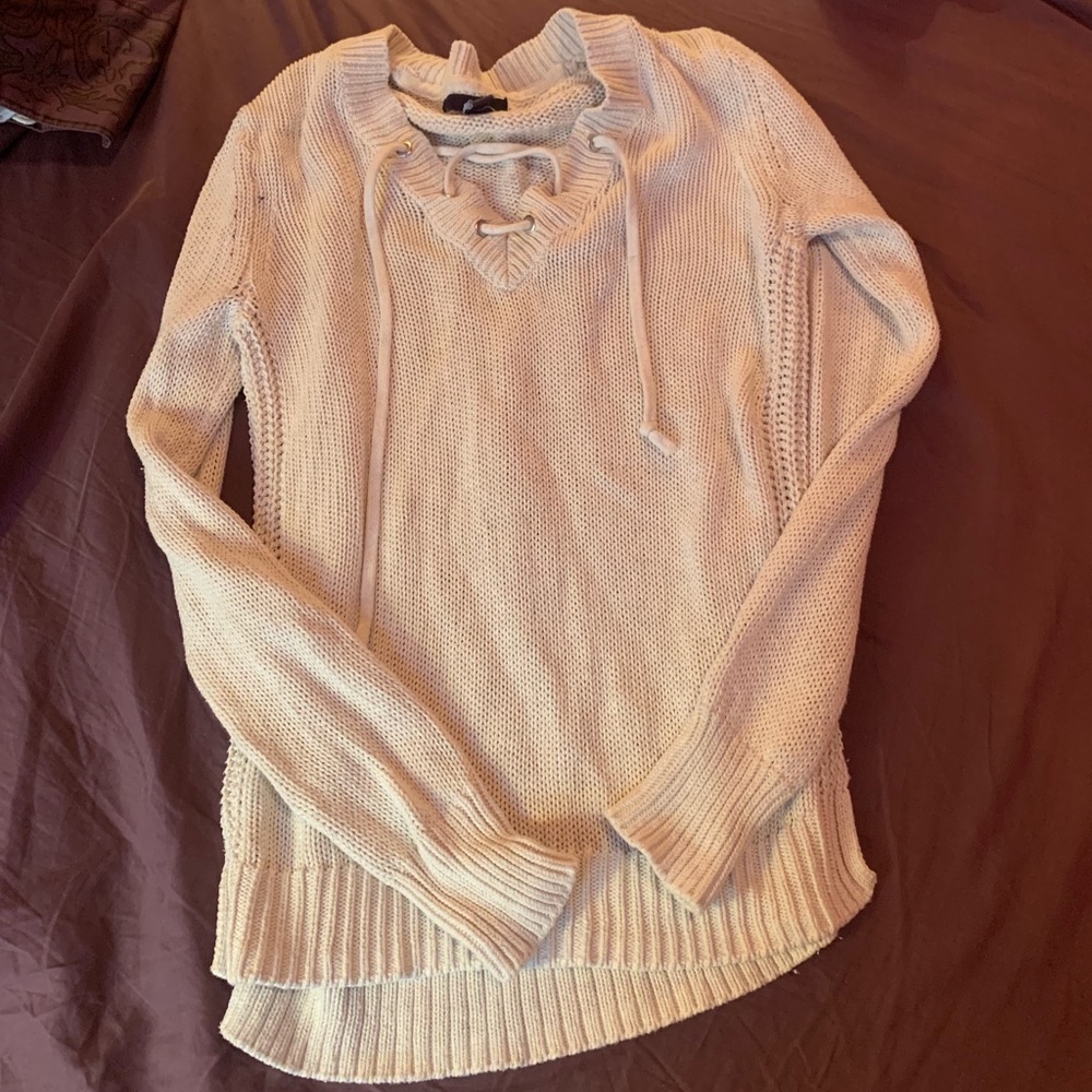 Gap lace up sweater
